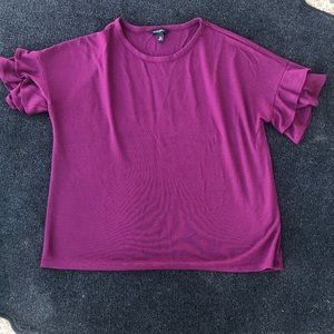 Banana republic blouse, ruffles sleeve.